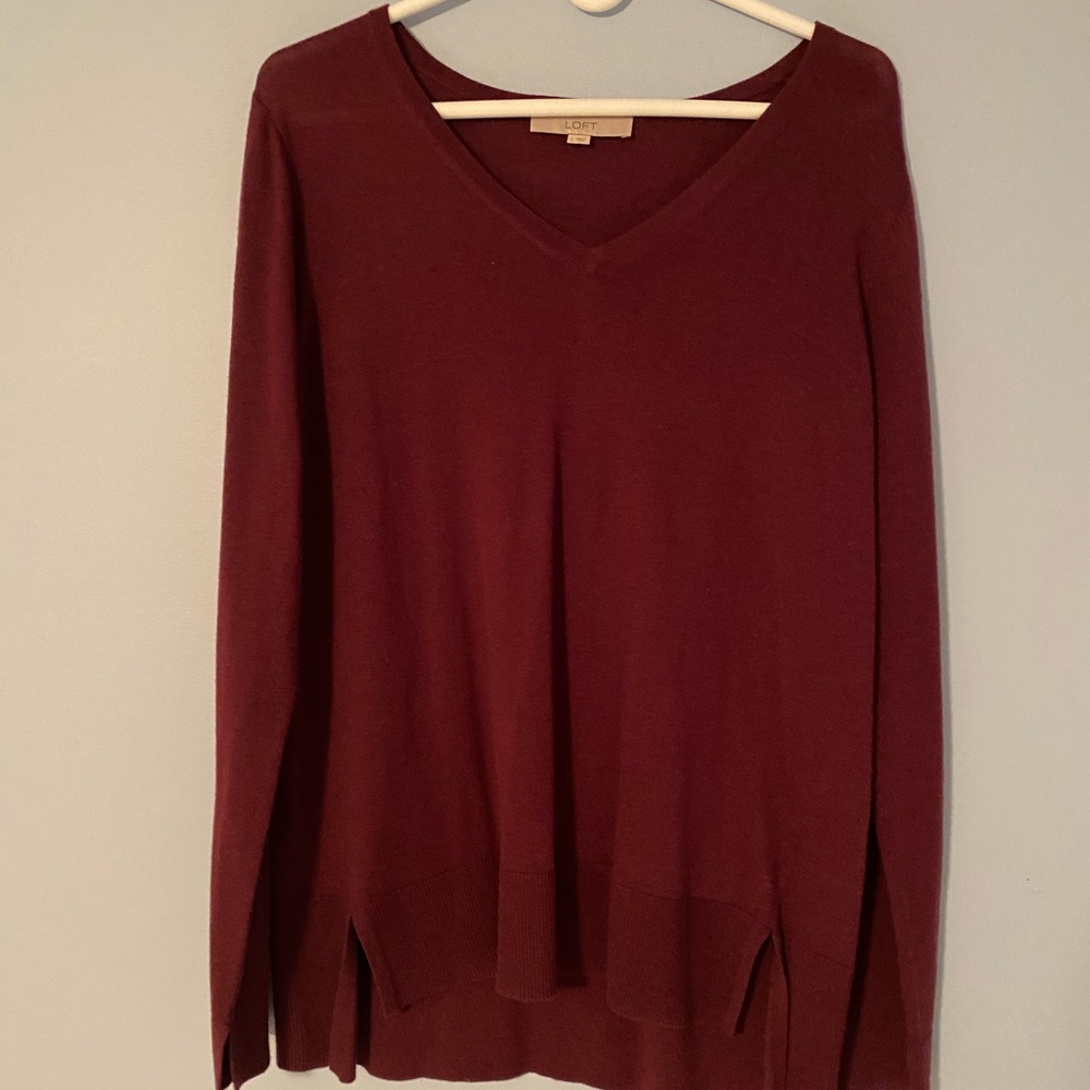 Burgundy LOFT Sweater